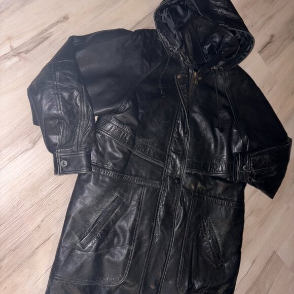 Vintage Black Genuine Leather Prince du Cuir Jacket S - Picture 4 of 11